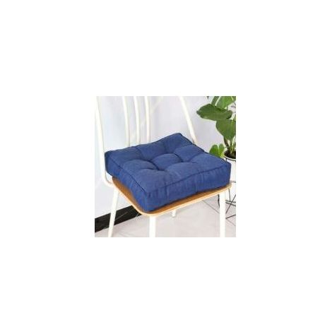 Dicke Stuhlsitzkissen, weiche Kissen für Esszimmerstühle, Kissen für Stühle im Innen- und Außenbereich für Garten, Homeoffice (45x45cm, blau) (1/5)