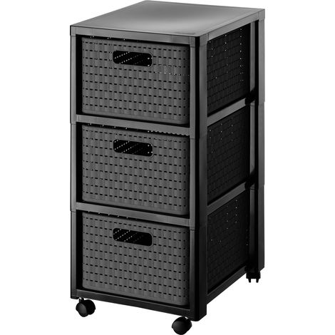 Meuble de rangement 3 tiroirs format A4 3 x 18 L anthracite (1/5)