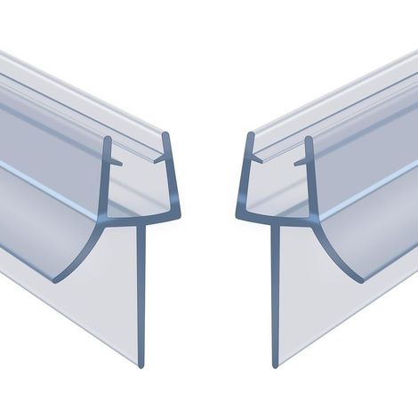 Lot de 2 joints douche paroi verre 100cm barrière porte douche vitre 4-6mm PVC transparent (1/5)