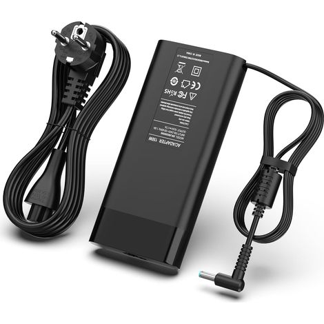 150W 19.5V 7.7A Chargeur Alimentation pour HP OMEN 15 17 Pavilion Gaming 15 17 ZBook Studio G3 G4 G5 G6 G7 G8 Power G7 G8 TPN-CA11 TPN-DA09 L32661-001 Adaptateur Secteur