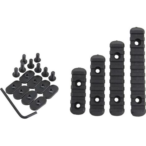 Lot de 4 bandes de protection décoratives pour rails, en bois, 20 mm, noires. (1/5)