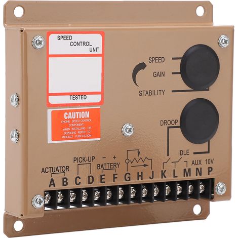 Régulateur de vitesse électronique ESD5131 pour groupes électrogènes diesel, contrôleur de régime à démarrage progressif et ralenti, alimentation 12V/24V DC. (1/5)