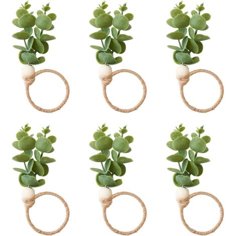 set de 6 ronds de serviette, ronds de serviette de Pâques, aux mariages, aux fêtes de Noël et (1/5)