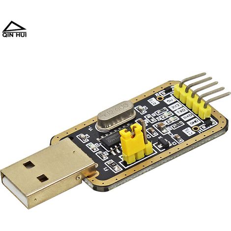 Carte de programmation et de mise à niveau CH340G Gold RS232 vers port série, module USB vers TTL, câbles DuPont inclus