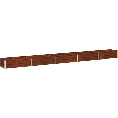 vidaXL Cama de Jardín Elevada Oxidado 400 x 40 x 24 cm cartón (1/2)