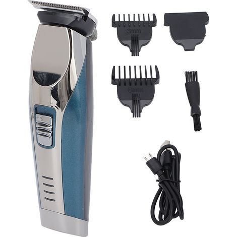 Tondeuse à cheveux électrique, lame tranchante, poignée confortable, pour hommes, bleue (1/5)