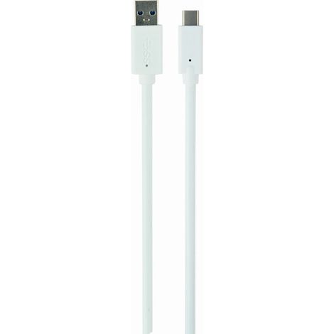 Kábel CABLEXPERT USB 3.0 AM na Type-C kábel (AM/CM), 1m, biely (1/5)