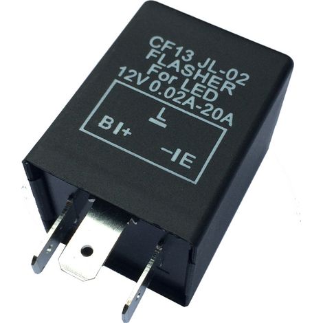 CF13 JL02 LED-Blinkerrelais mit drei Pins, Anti-Blinker-Funktion, 3-Pin-Hochleistungs-Blinkerrelais (1/4)