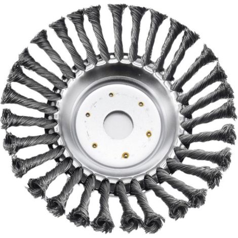 Brosse à désherber universelle en acier - Brosse à désherber pour joints - Brosse à désherber antirouille - Brosse à désherber pour tondeuse à gazon - Fil d'acier - Argent (1/5)
