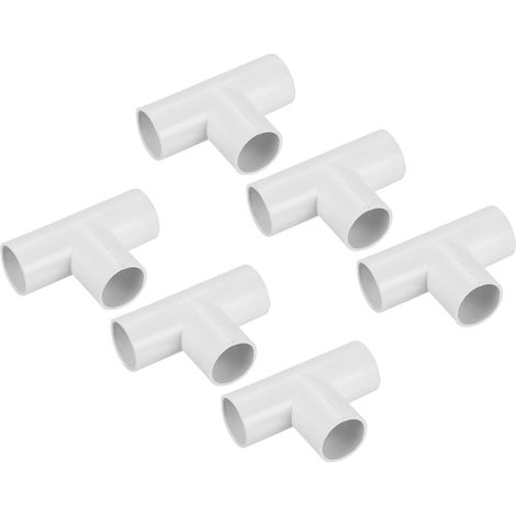 6Pcs Raccord En T Pour Conduit PVC Accessoires Pour Tubes PVC Tuyaux En Vinyle Connecteurs Pour Tuyaux PVC 20mm 3 Voies Pour Tuyau Conduit Electrique Blanc (1/5)