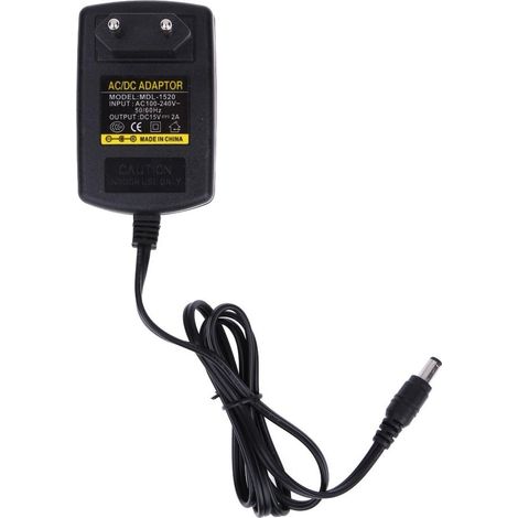 Adaptateur DC 15V 2A AC 100V-240V Convertisseur Secteur 5.5x2.5MM (1/5)