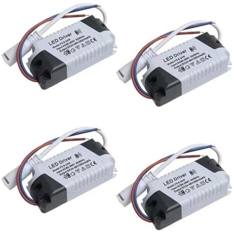 Lot de 4 pilotes LED 8-24 W, alimentation à intensité variable, transformateur étanche pour éclairage LED (1/5)