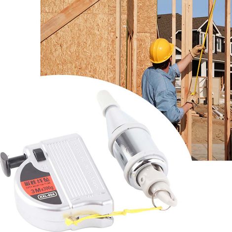 Fil à plomb automatique, marteau magnétique pour fil à plomb vertical (3 mètres) (1/5)
