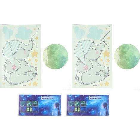 de 2 stickers muraux lumineux à faire soi même autocollants