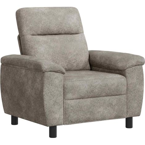 Sofá Gris Claro 95 x 90 x 95 cm Cuero de Suede Sintético vidaXL