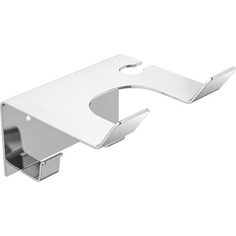 Wandhalterung für Föhn, geeignet für die meisten Haartrockner, selbstklebend, Installation durch Perforation im Badezimmer (Silber) (1/5)