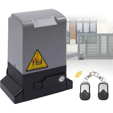 Ouvre-porte coulissant électrique 370W/550W/750W, Kit de sécurité for allée à moteur automatique, Kit de commande avec capteur infrarouge + 2 télécommandes(600KG 370W) (1/5)