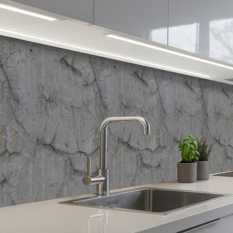 Kitchen Splashback Old - Concrete - Wall 350x60 cm (1/5)