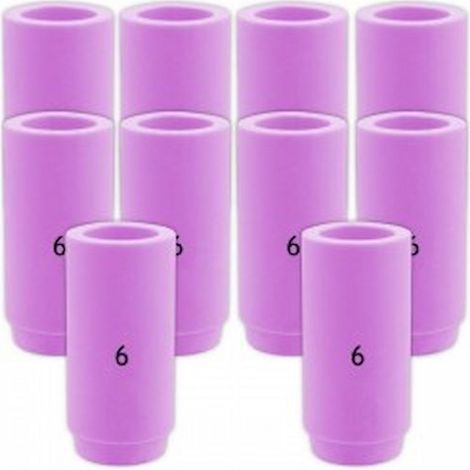 Buse Ceramique TIG N6 D.9,8 mm pour Torche SR9/SR20 Trafimet - Compatible Diffuseur Tamis - Pack de 10 (1/2)