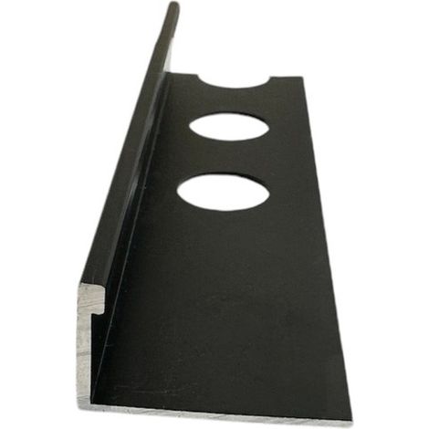 Profilo Terminale e Delimitazione in Alluminio Nero Opaco : Modello - 12MM