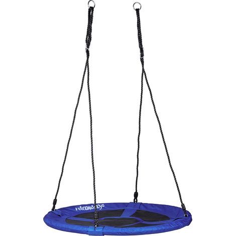 Round Bird's Nest Swing, Nylon and Metal, 90 cm, Dark Blue, Garden (1/5)
