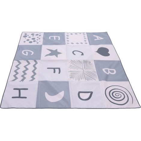 Tapis de jeu bébé antidérapant 130x130 cm imperméable pour intérieur et extérieur, idéal pour le camping et les voyages (1/5)