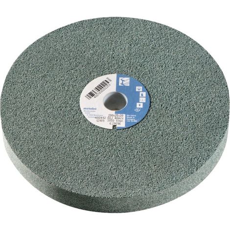 Meule 250 x 40 x 51 mm, 80 J, carbure de silicium, pour meuleuse double metabo