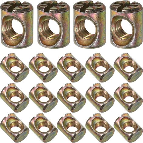 GANAZONO 50 pièces écrous cylindriques fendus M6, goupilles à (1/5)