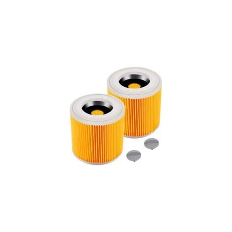 Pack of 2 cartridge filters for Kärcher WD3 Premium, WD2, WD3, WD3P, MV2, MV3 - WD3 filter - Replacement filter for Kärcher vacuum cleaner 6.414-552.0/64145520 (1/5)