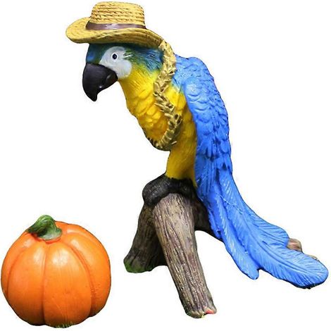 Herbsternte für kreative Miniatur-Papageien-Kürbis-Statuen als Dekoration für Thanksgiving, Feengärten, Mikrolandschaften und Puppenhäuser (1/5)