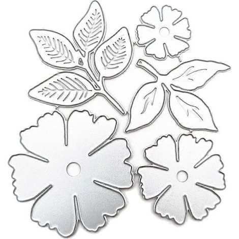 Stanzschablone für Blumen und Blätter aus Metall, DIY-Scrapbooking-Album-Papiervorlage
