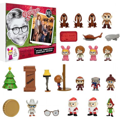 Der Adventskalender „Die Weihnachtsgeschichte“ enthält 24 Türchen, die mit lustigen und festlichen 2,5 cm großen Figuren und Accessoires gefüllt sind. (1/5)