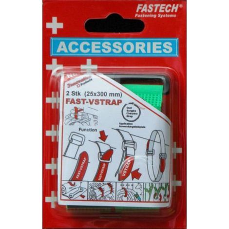 FASTECH® 688-656 Klettband mit Gurt Haft- und Flauschteil (L x B) 300 mm x 25 mm Grün 2 St. (1/3)