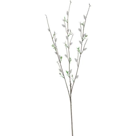 Simulation Silver Willow Fruit Simulation Silver Willow 3 Fourchettes Yellow Silver Willow European Living Room Decoration Simulation Flower Green Plant Plant Hair, Plastic + (1/5)