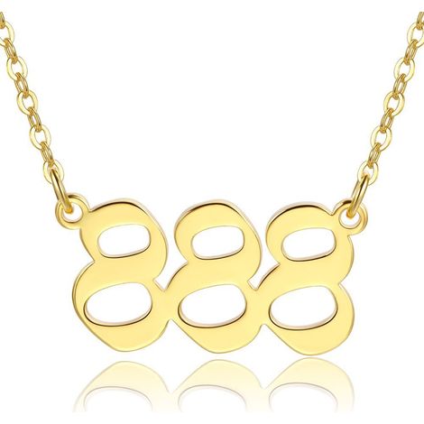 Collier Numéro Ange - En Cuivre - Chaîne Réglable 43,2 cm + 5,1 cm - Pendentif 2 cm - 1 Pièce (1/5)