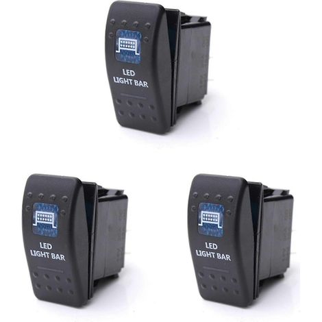 3X Interrupteur à bascule SPST ON-OFF 12/24V CE 10A pour voiture ou bateau ARB Carling à double rétroéclairage LED (1/5)