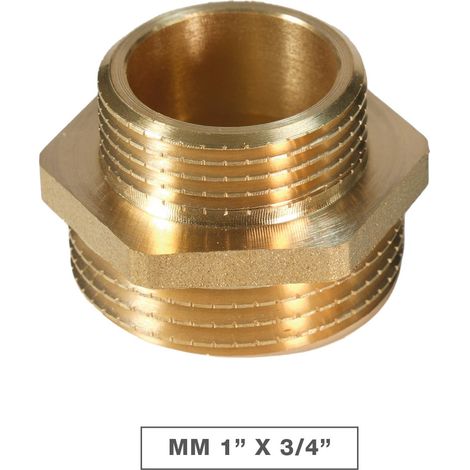 Contrarrosca reducida macho-macho 1"x3/4" - 10 u caja