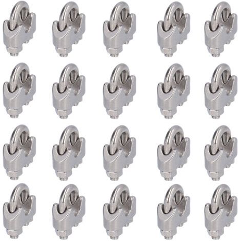 20 Befestigungsclips aus Edelstahl – korrosionsbeständig, ideal für Balustradensysteme und Banner (1/5)