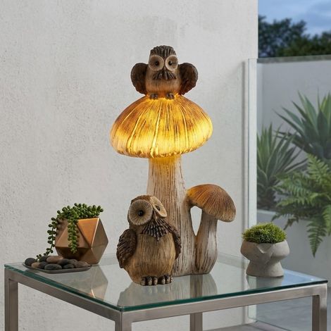 LED Light Owl and Cub Nest Ornament (1/2)