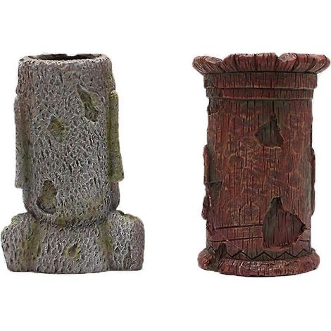 Statues pour aquarium, décorations paysagères, ornements, statues de simulation, artisanat d'aquarium (1/4)