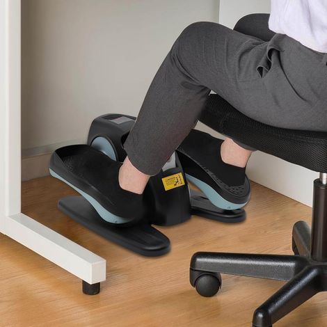 Machine d'entraînement de rééducation de pied électrique, entraîneur de pédale de table avec vitesse réglable, entraîneur de pédale assis (bleu) (1/5)