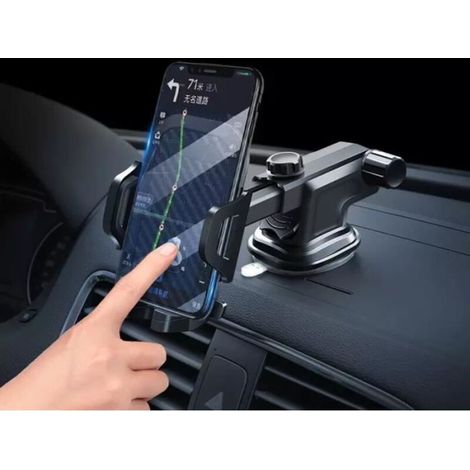 support téléphone voiture ventouse Universel GPS- Réglable 360°, Pour Smartphone iPhone Xs-XR Samsung s10 s9 Huawei P30 P20lite Xia (1/4)