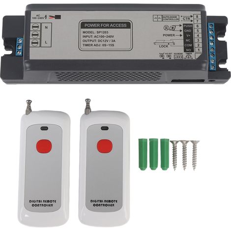 Alimentation électrique pour contrôle d'accès aux portes, 12V, 3a, 433MHz, Wifi, RF, commutateur à distance sans fil pour application Tuya NC NO System (1/5)