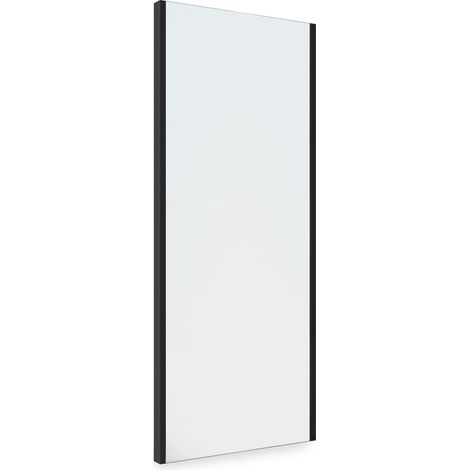 Miroir extractible pour l'intérieur de l'armoire, Miroir intérieur réglable pour Armoire, 340 x 1000 mm, Peint en Noir texturé (1/5)