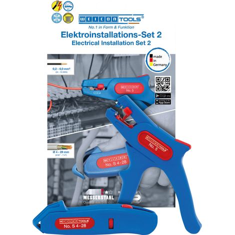 WEICON TOOLS No S 4 + No 5 10039676 Abisolierzange Inkl. Kabelmesser 0.2 bis 6.0 mm² (1/3)