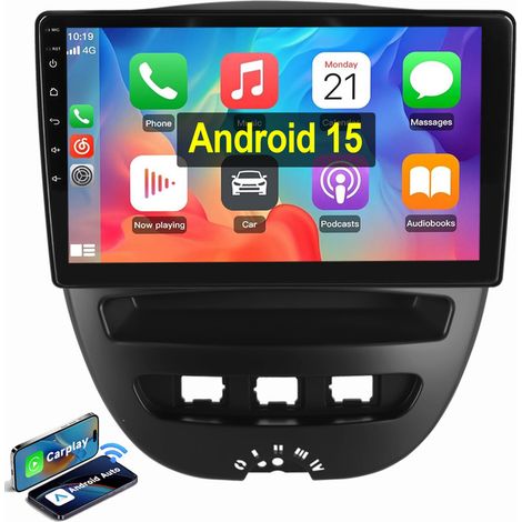 10,1" Autoradio Pour Citroen C1 Peugeot 107 Android 15 CarPlay NAVI WIFI 1+32G (1/5)
