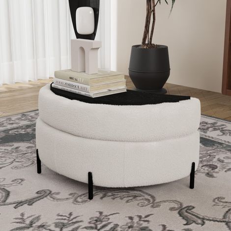 Banc-d-entrée-pouf-tablett-rond-assis-capitonne-repose-pieds-accoudoir-86x47,5x43cm (1/5)
