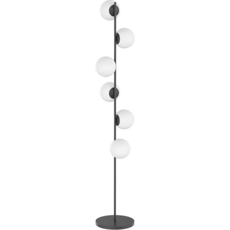 Piantana moderna top light holly 1201 t6 e27 led metallo vetro