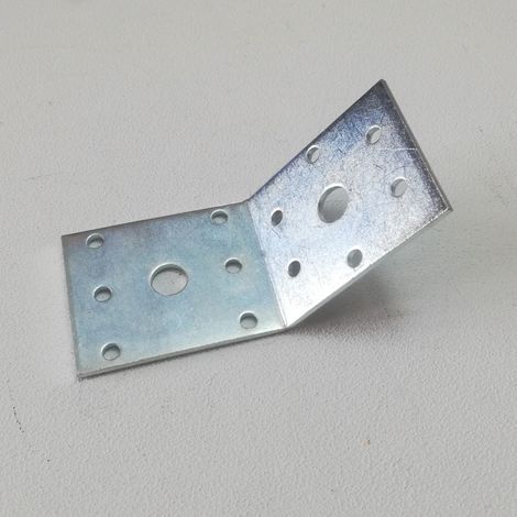 Piastra 80x80x2,5mm angolo da 135° in acciaio zincato - 5pz (1/3)