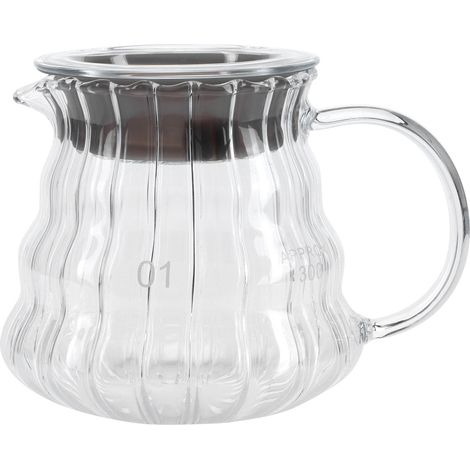 High Borosilicate Glass Coffee Pot with Anti-Scalding Handle – For Pour Over Coffee Brewer – 300ml Capacity (1 Unit) (1/5)